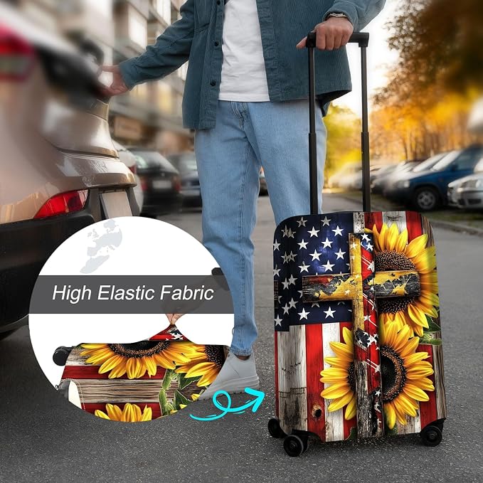 Luggage Cover Protector for 19-20 Inch Suitcases, TSA Approved Elastic Travel - Image 4