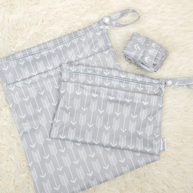 ALVABABY 3pcs Baby Cloth Diaper Wet/Dry Bags|Waterproof Reusable - Image 8