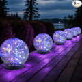 JKIMK Solar Globe Lights Outdoor Waterproof-Solar Balls Garden-Cracked Glass by JKIMK