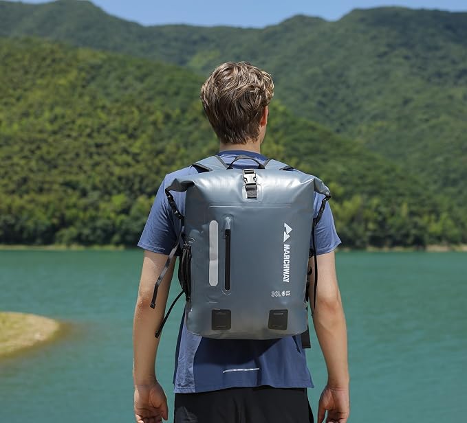 MARCHWAY Roll Top Waterproof Backpack, Floating Dry Bag 20L/30L/45L - Image 8