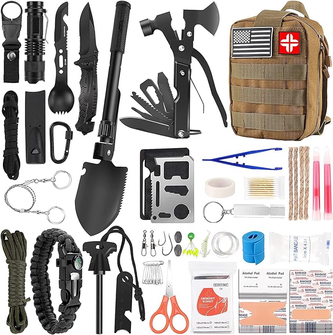 LUXMOM Emergency Survival Kit and First Aid Kit, Gift by LUXMOM