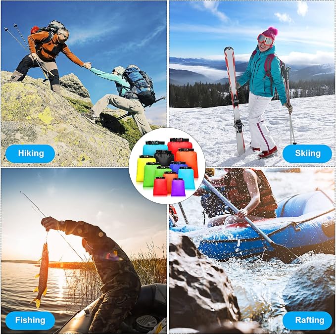 Shappy 6/12 Pcs Waterproof Dry Bags, Lightweight Outdoor Waterproof Dry Stuff - Image 6