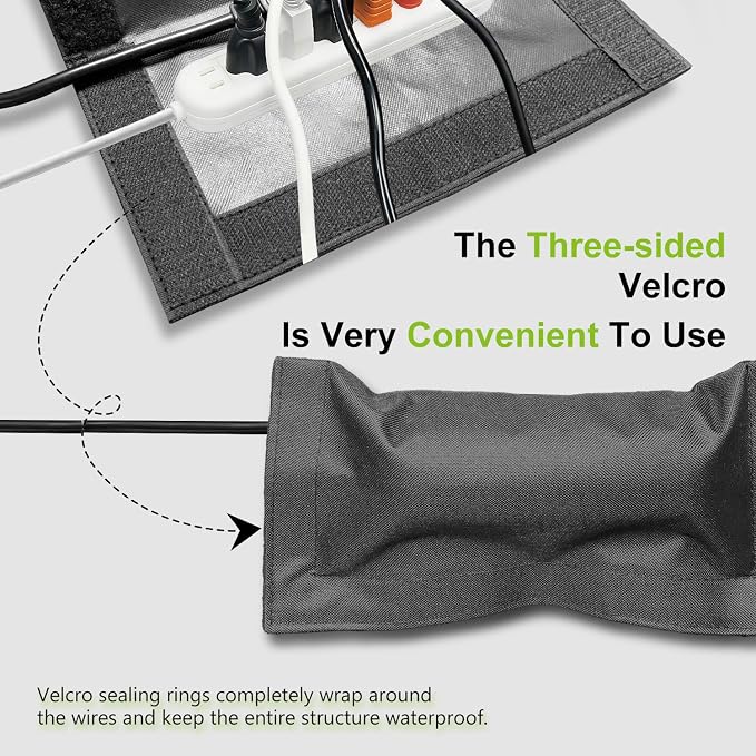 Outdoor Electrical Box Waterproof Covers, 3-Side Velcro Closed, Weatherproof - Image 6