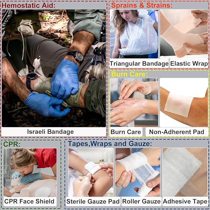 First Aid Kit, Survival Gear Outdoor Tactical Gear Set First Aid Kits Military - Image 7