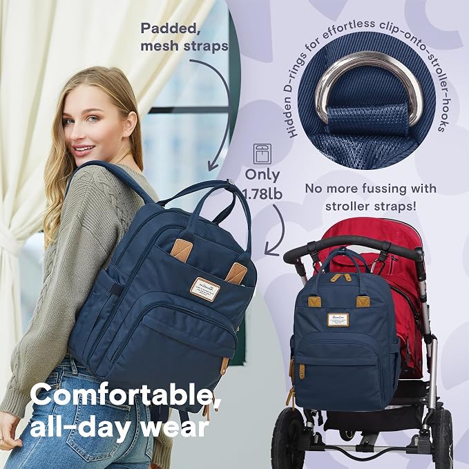 RUVALINO Diaper Bag Backpack-Multifunction Baby Travel Bag - Image 5