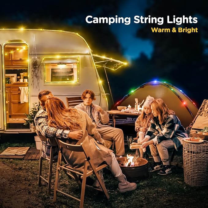 OGERY 2-Pack Camping String Lights, 32.8FT Rechargeable Christmas String Lights - Image 8
