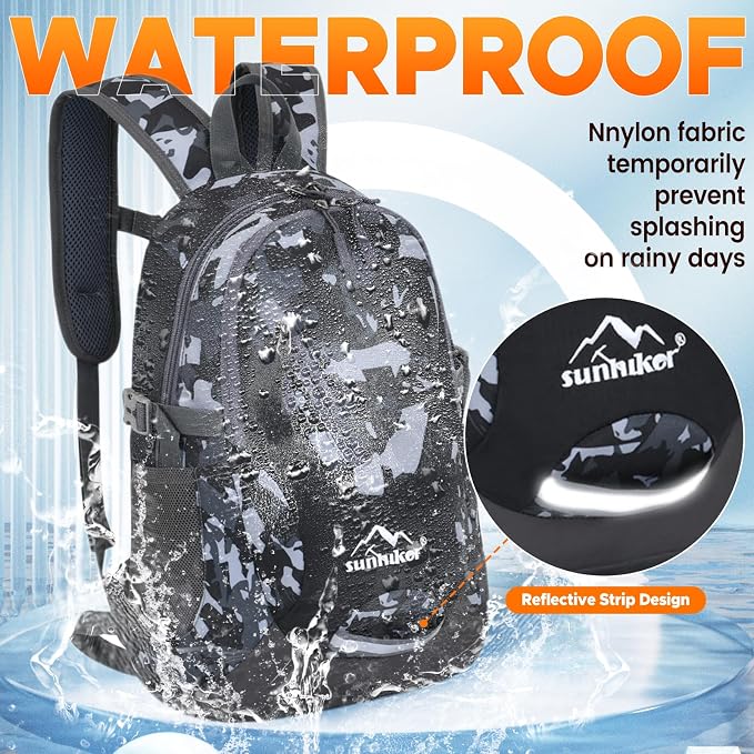 sunhiker Small Hiking Backpack Women Men 20L Lightweight Travel Backpack - Image 3