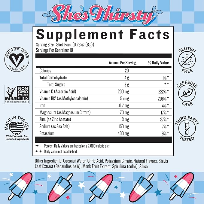 Legendairy Milk She’s Thirsty Retro Pop, No Sugar Added Electrolytes Powder - Image 2