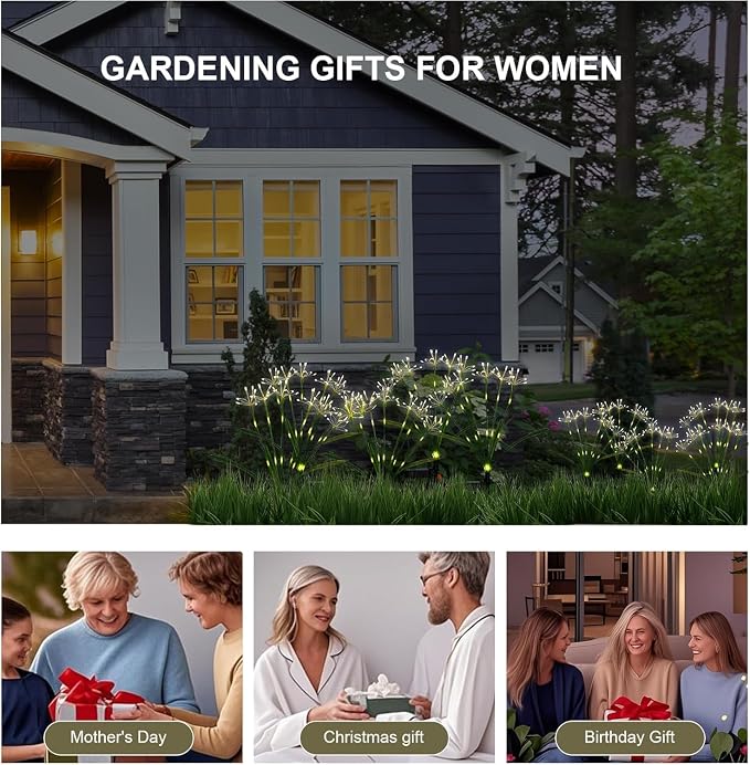 Solar Garden Lights Outdoor: Waterproof 6-Pack DIY Decorative Firework Lights - Image 6