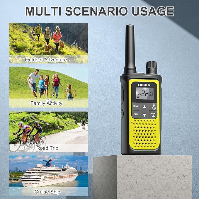 Rechargeable Walkie Talkies Long Range, 4 Pack Walkie Talkies - Image 6