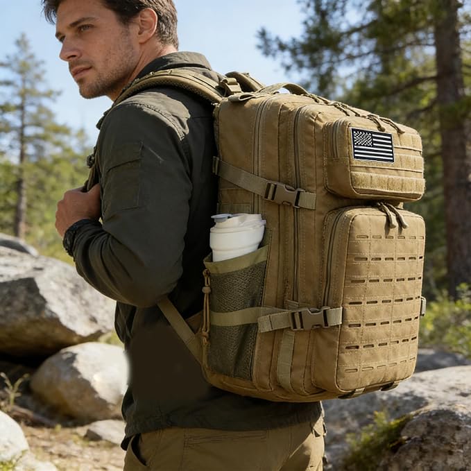 Military Tactical Backpack 45L/25L 3 Day Assault Pack Molle Daypack Hiking - Image 6