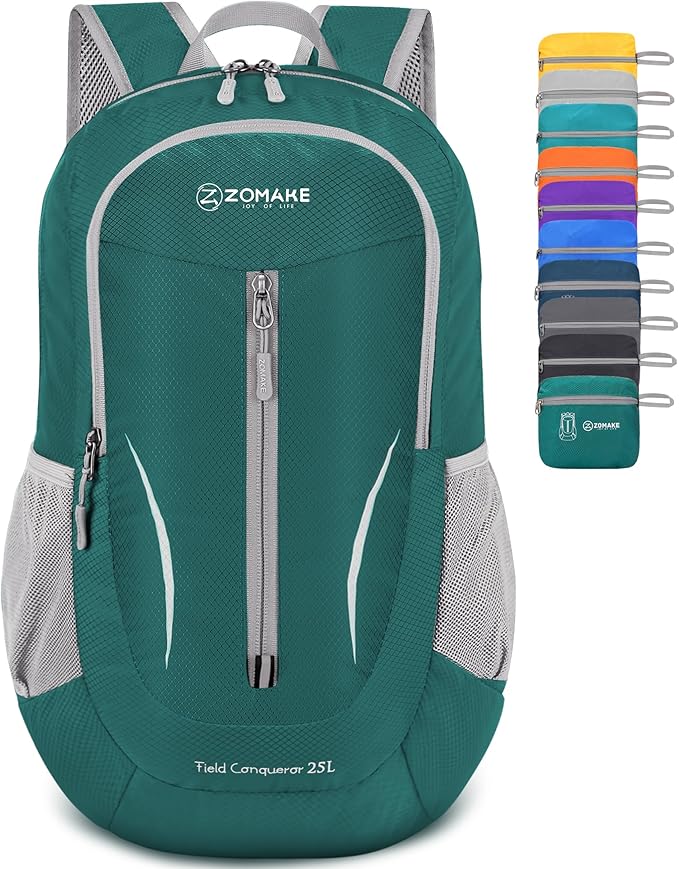 ZOMAKE Ultra Lightweight Packable Backpack 25L, Foldable Hiking Backpacks Water by ZOMAKE