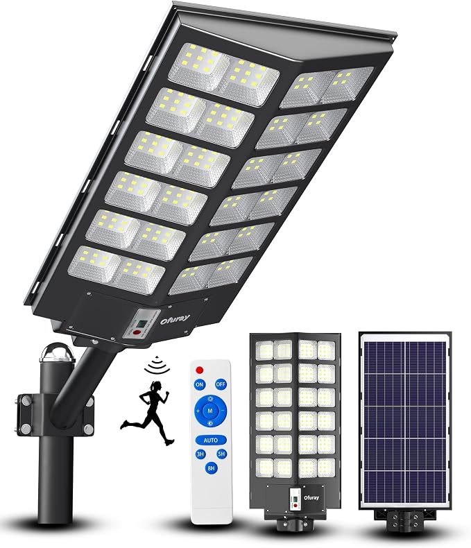 Ofuray Of-9800W Solar Street Lights Outdoor, Solar Security Flood Lights by Ofuray