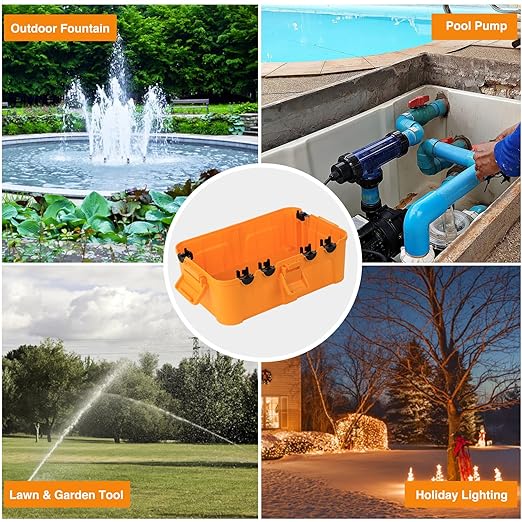 Flemoon Large Outdoor Electrical Box, IP54 Waterproof Outdoor Extension Cord - Image 8