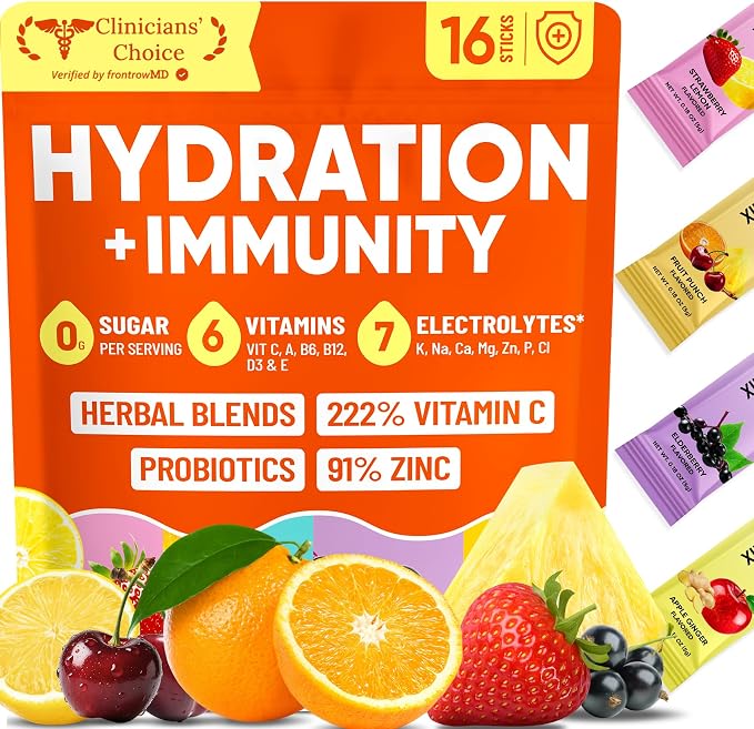 Venture Pal 2-in-1 Hydration + Immune Electrolytes Powder Packets by VenturePal