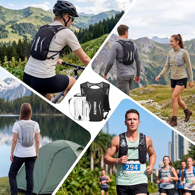KUYOU Running Vest for Women & Men, Lightweight Hydration Backpack - Image 7