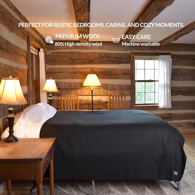 Military Style Wool Blanket – Cushioned, Breathable, Warm & Washable – - Image 9