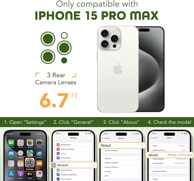 TIESZEN for iPhone 15 Pro Max Case, Compatible - Image 6