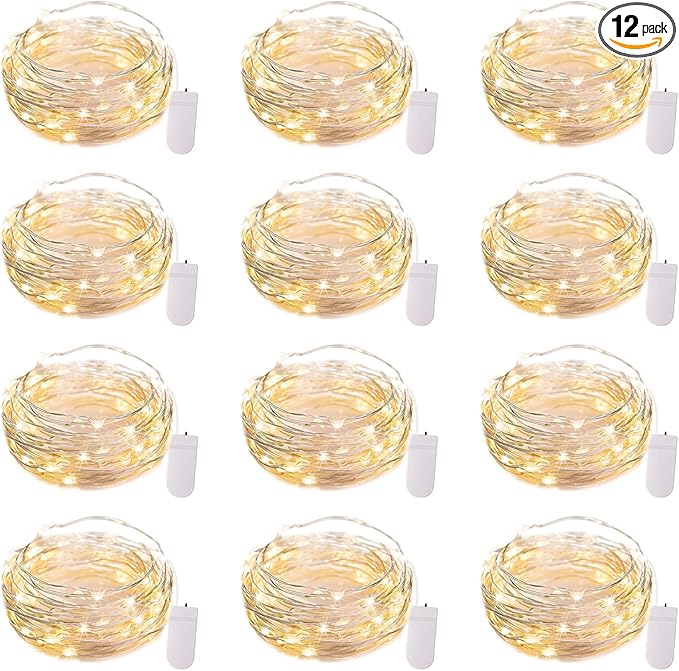 Brightown 12 Pack LED Fairy Lights Battery Operated String Lights - 7ft 20LED by Brightown