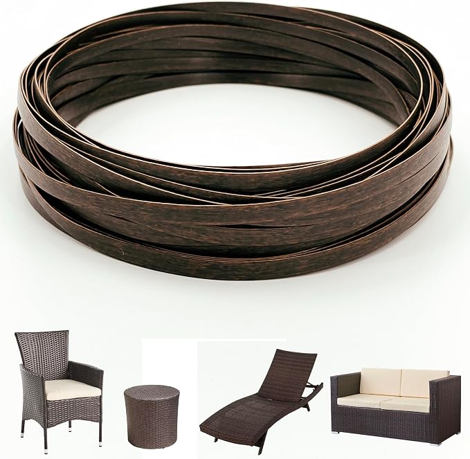 Wicker Repair Kit, Mottled Dark Brown, Polyethylene Material by Laphivieh