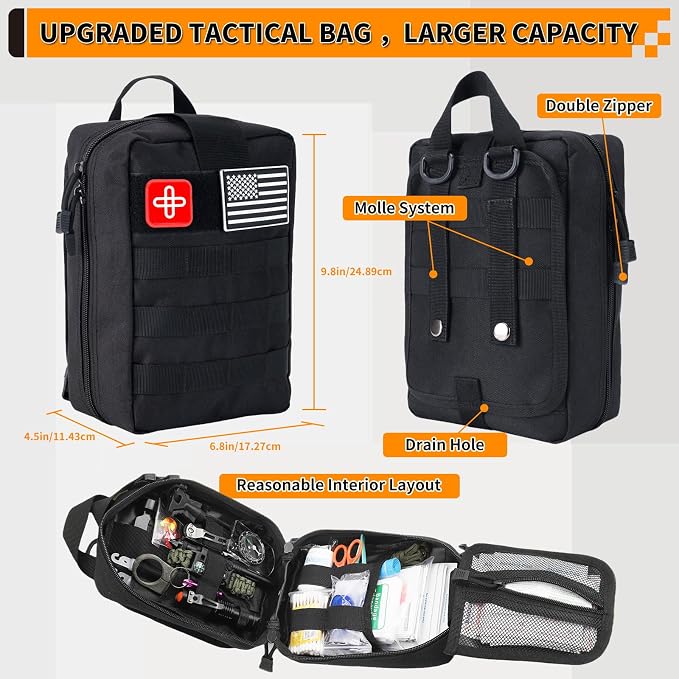 Survival Kit, Gifts for Men Women Teen Boys, Emergency Kit - Image 2