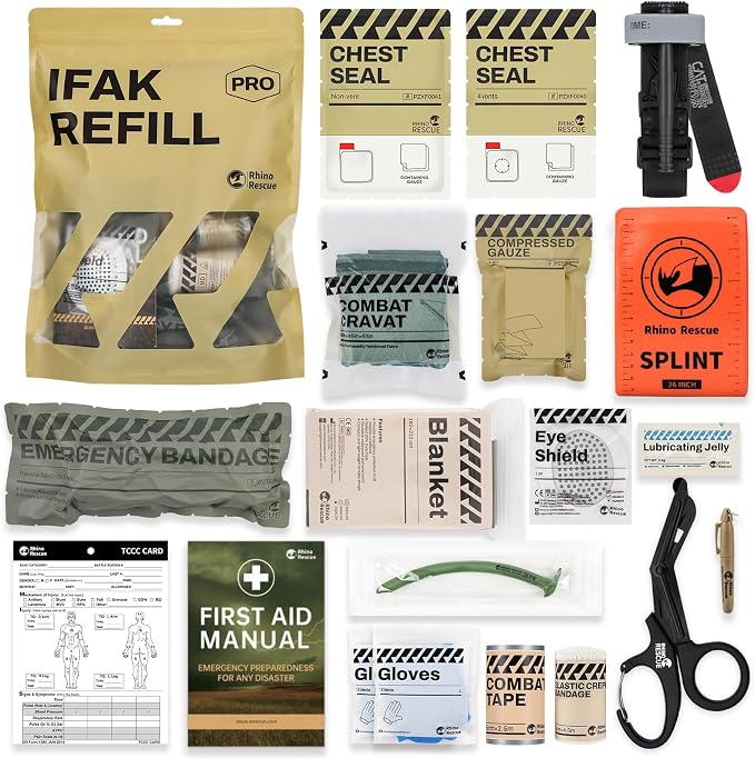 RHINO RESCUE IFAK Refill Kit 17Pcs by RHINORESCUE