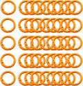 Carabiner Clip 48Pcs Orange Metal Key Ring Clip Circle Keychain Rings Bulk by KJMLDIY