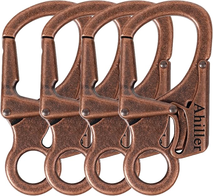 Ahiller Carabiner Clip, Double Anti-Misopening Locking Design, Key Ring Clip by Ahiller