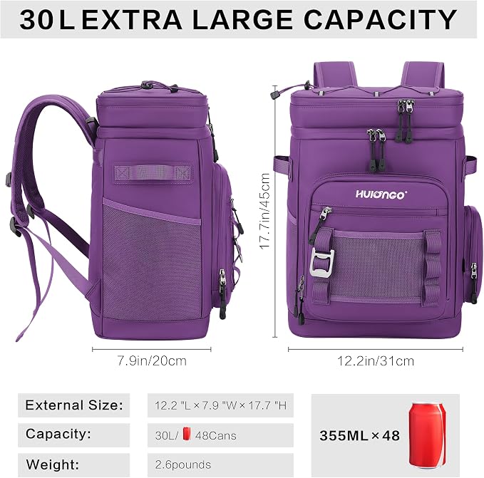 Hulongo Large Waterproof Insulated Cooler Backpack - Image 2