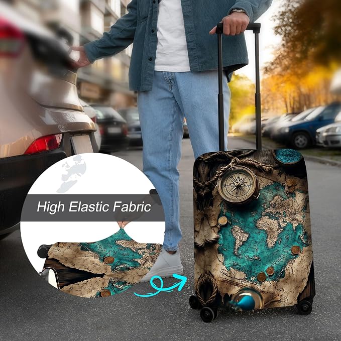 Luggage Cover Protector for 19-20 Inch Suitcases, TSA Approved Elastic Travel - Image 4