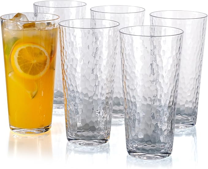 26-ounce Acrylic Highball Glasses Plastic Tumbler Larger Drinking Glasses by KX-WARE