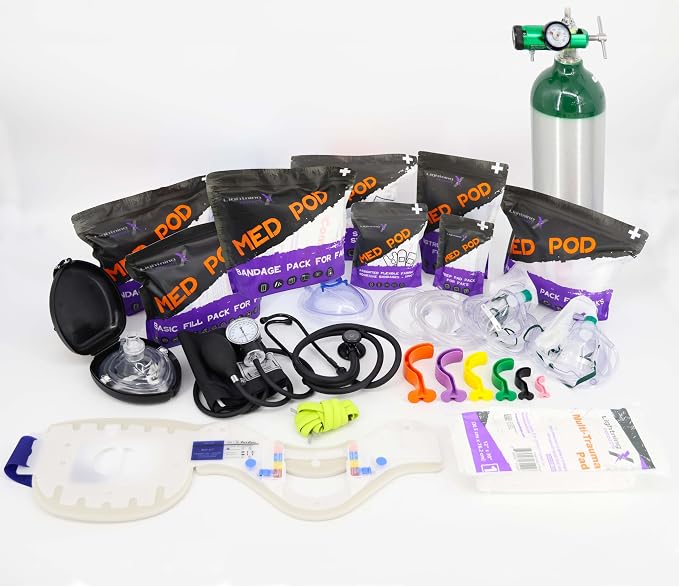 Lightning X Fully Stocked X-Tuff Modular Oxygen Trauma Bag w/Removable - Image 9