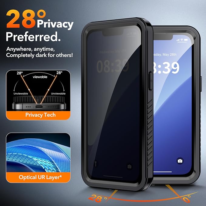 ANTSHARE for iPhone 14 Case, Anti-Peeping Adsorption Full Body Double - Image 4