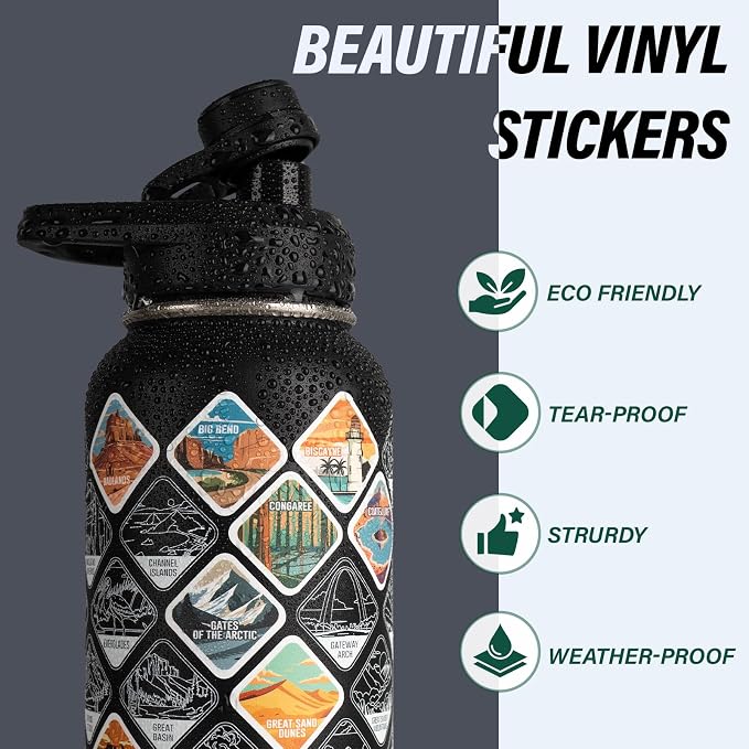 DYSANKY National Parks Water Bottle – 32 oz Insulated Stainless Steel Bottle - Image 4