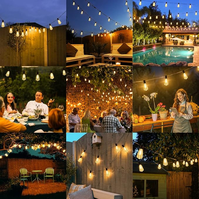 Brightever LED Outdoor String Lights 100FT Patio Lights - Image 7