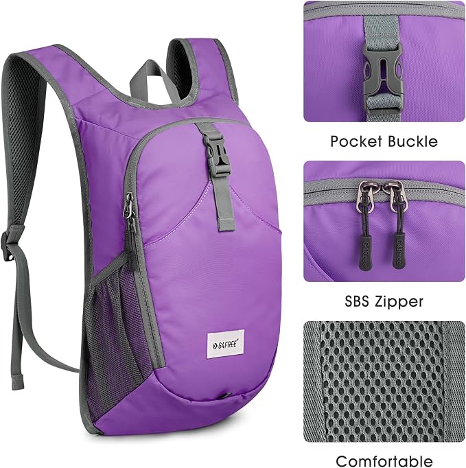G4Free 10L Hiking Backpack, Lightweight Small Hiking Daypack Outdoor Travel - Image 6