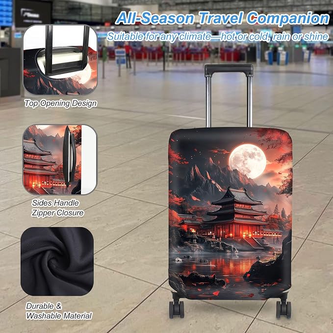 Luggage Cover Protector for 30-32 Inch Suitcases, TSA Approved Elastic Travel - Image 3