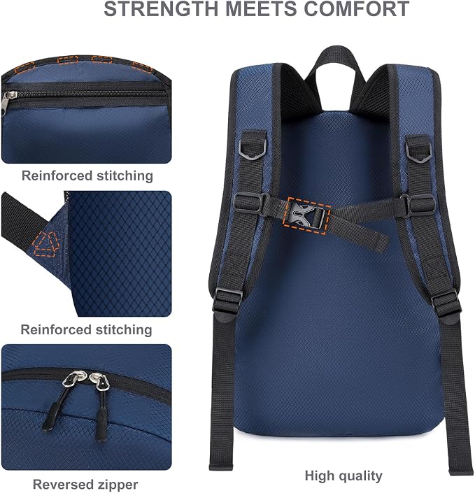Lightweight Hiking Backpack 30L Packable Foldable Daypack Collapsible Travel - Image 9
