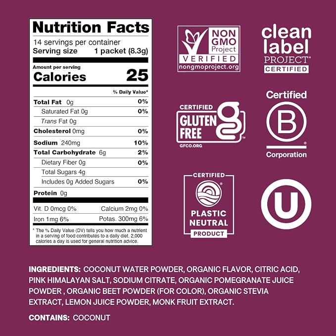 Cure Hydration | Plant-Based Electrolyte Drink Mix | No Added Sugar | FSA-HSA | - Image 2