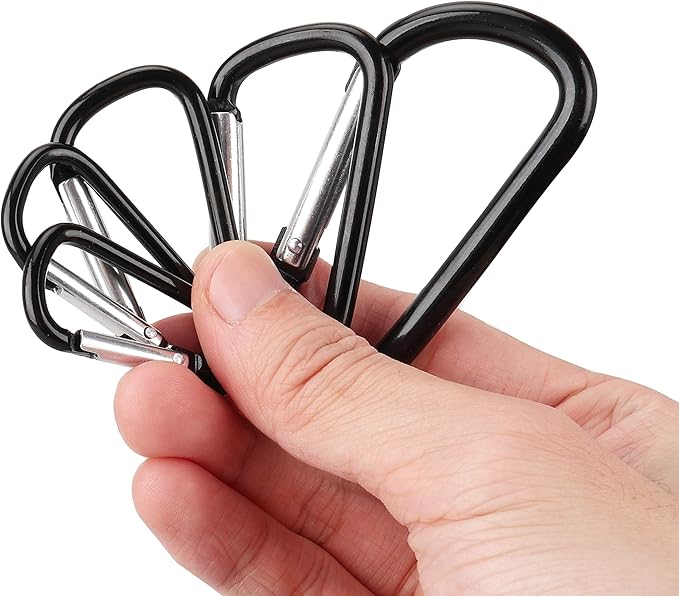 SWATOM Aluminum Carabiner Clip Snap Hook Keyring 1.5/1.9/2.2/2.4/2.8 Inch - Image 4