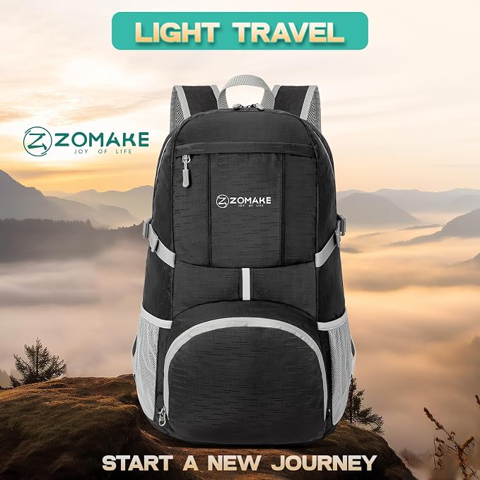 ZOMAKE Lightweight Packable Backpack 35L, Light Foldable Backpacks Water - Image 6