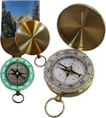 Glow in the Dark Brass Pocket Compass by StanleyLondon