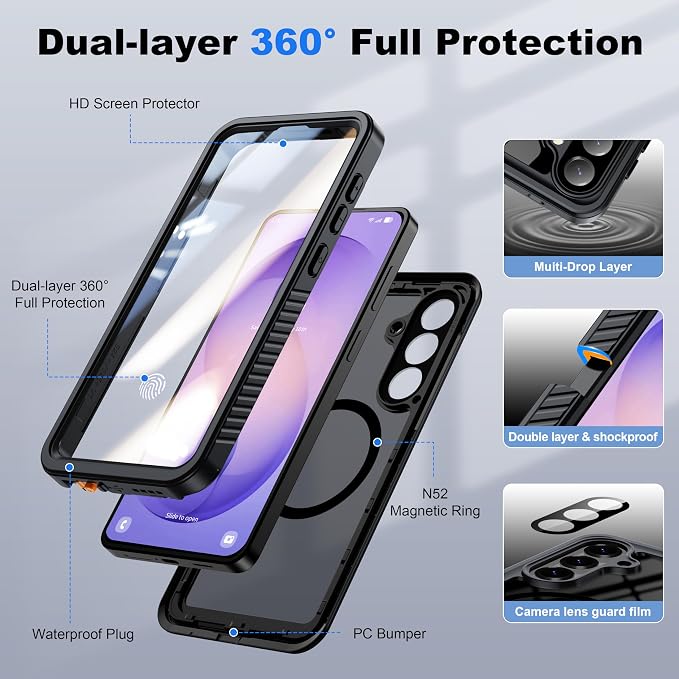 ANTSHARE IP68 Waterproof Case for Samsung Galaxy S26 Plus - Image 3