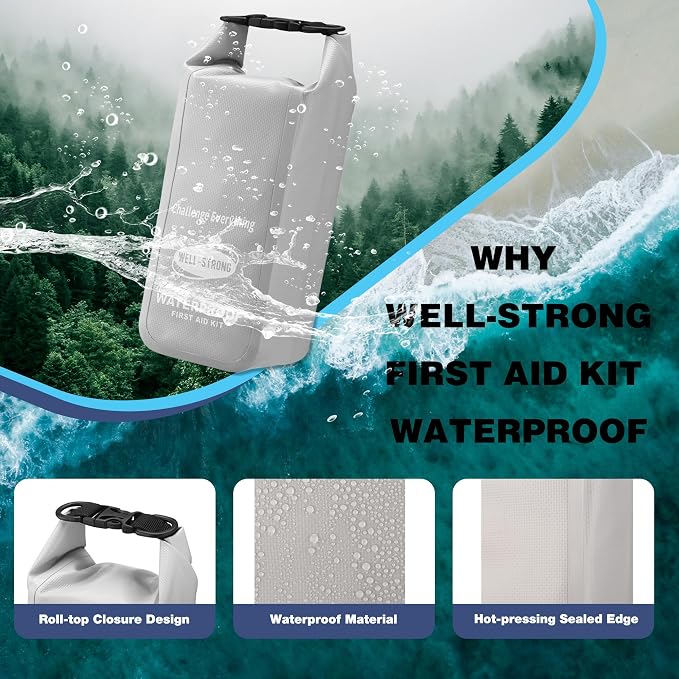 Boat First Aid Kit Waterproof, WELL-STRONG Marine Emergency Kit - Image 2