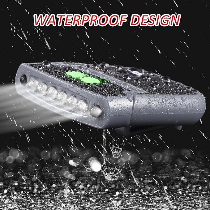 Mudder LED Clip on Cap Lights USB Rechargeable Cap Flashlight Clip Waterproof - Image 5