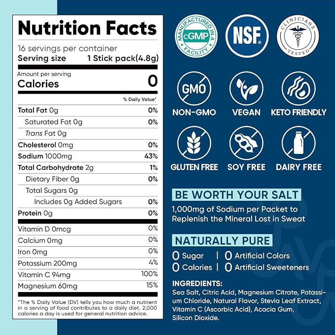 Venture Pal High Sodium Sugar Free Electrolytes Powder Packet - Image 10
