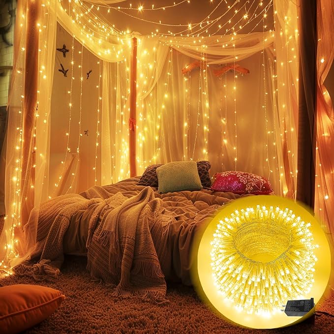 66FT 200LED Christmas String Lights Outdoor/Indoor, Extendable Twinkle Fairy - Image 3
