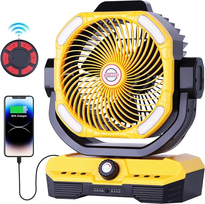 WESTTREE Battery Powered Fan Powerful Airflow Battery Operated Air Circulator - Image 8