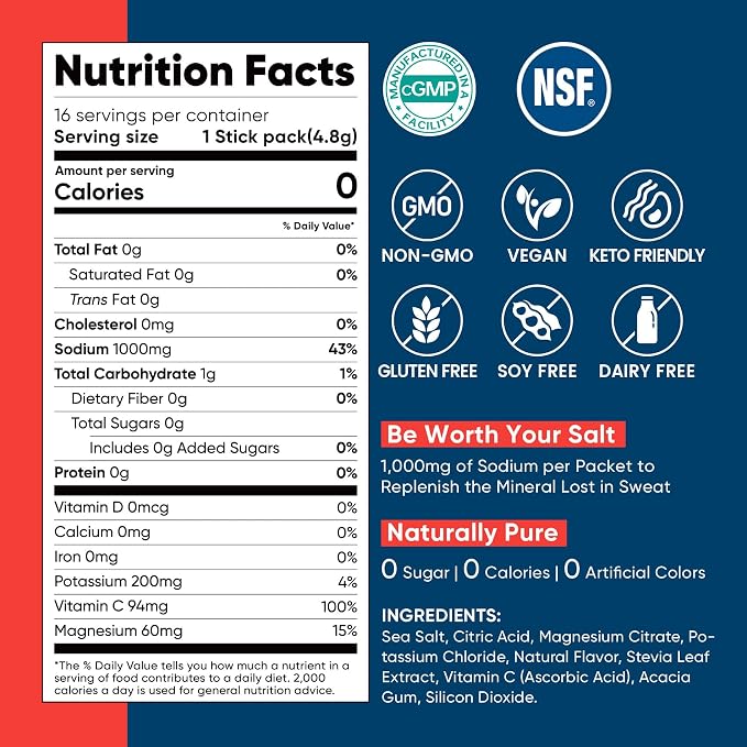 Venture Pal High Sodium Sugar-Free Electrolyte Powder Packets - Image 8
