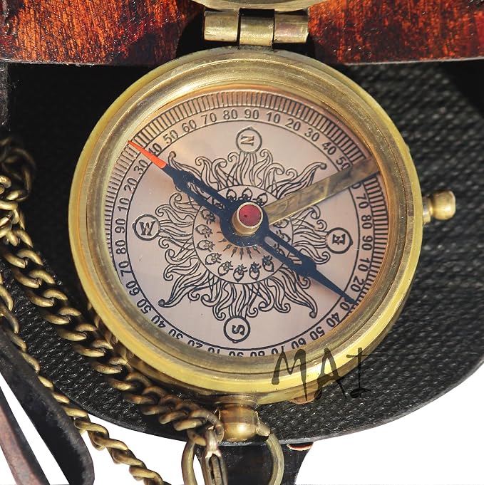 Pocket Compass for Hiking, Survival Instrument Antique “So You Can Always Find - Image 2